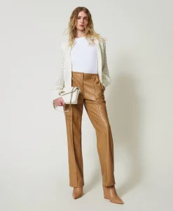 Pantalon Effet Cuir Avec élastique