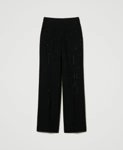 Pantalon En Drap Avec Sequins