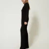 Pantalon En Maille Plissée