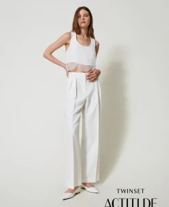 Pantalon Palazzo Avec Plis