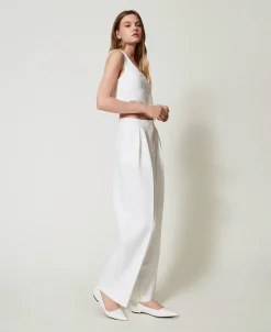 Pantalon Palazzo Avec Plis
