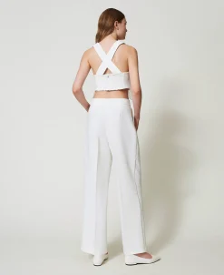 Pantalon Palazzo Avec Plis