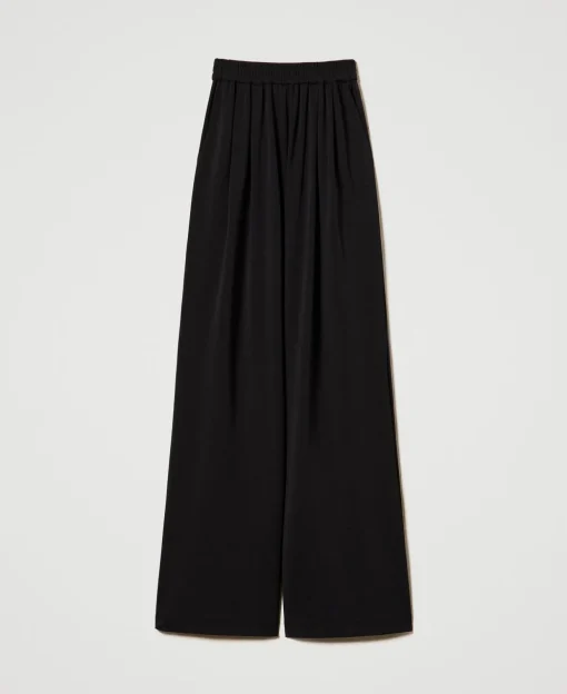 Pantalon Palazzo En Jersey Crêpé