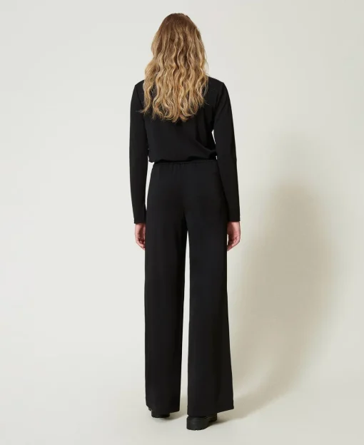 Pantalon Palazzo En Jersey Crêpé