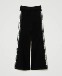 Pantalon Palazzo En Molleton Avec Logo