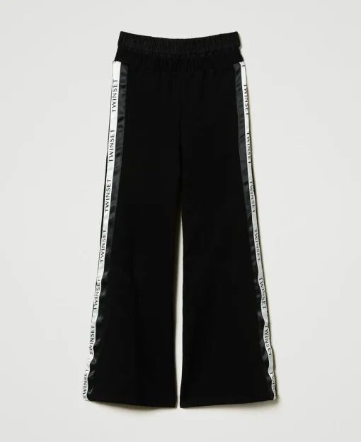 Pantalon Palazzo En Molleton Avec Logo