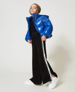 Pantalon Palazzo En Molleton Avec Logo