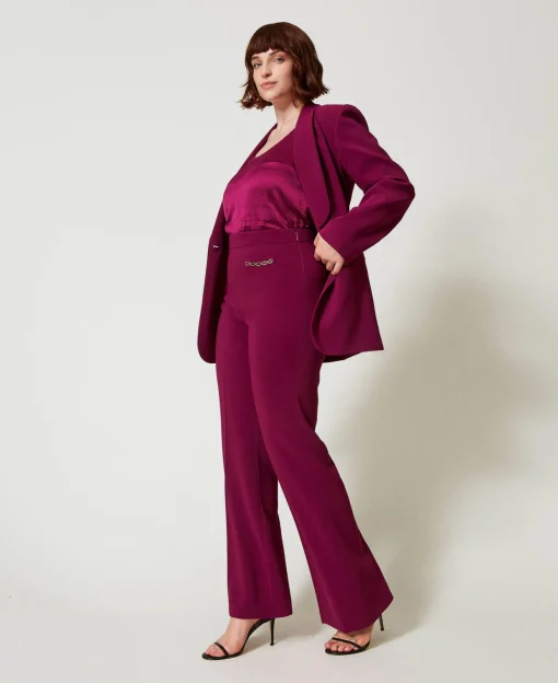 Pantalon évasé Avec Chaîne Oval T
