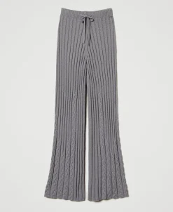 Pantalon évasé En Fil Treeblend Avec Torsades