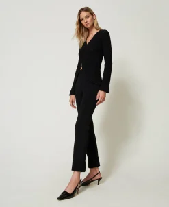 Pantalon évasé En Maille