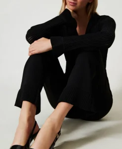 Pantalon évasé En Maille