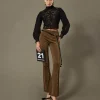 Pantalon évasé En Maille Avec Lurex