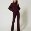 Pantalon évasé En Maille Torsadée