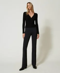 Pantalon évasé Taille Haute