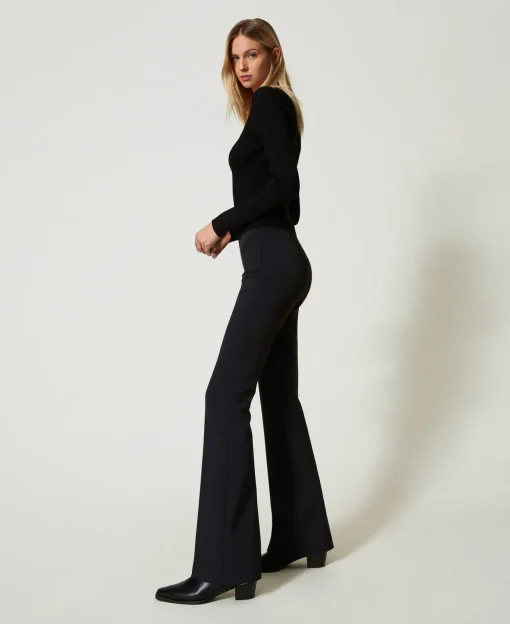 Pantalon évasé Taille Haute