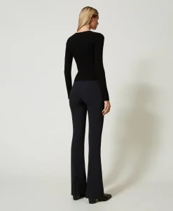Pantalon évasé Taille Haute