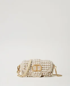 Petit Sac à Bandoulière «Amie» En Crochet Avec Perles