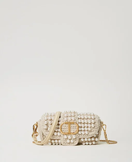 Petit Sac à Bandoulière «Amie» En Crochet Avec Perles