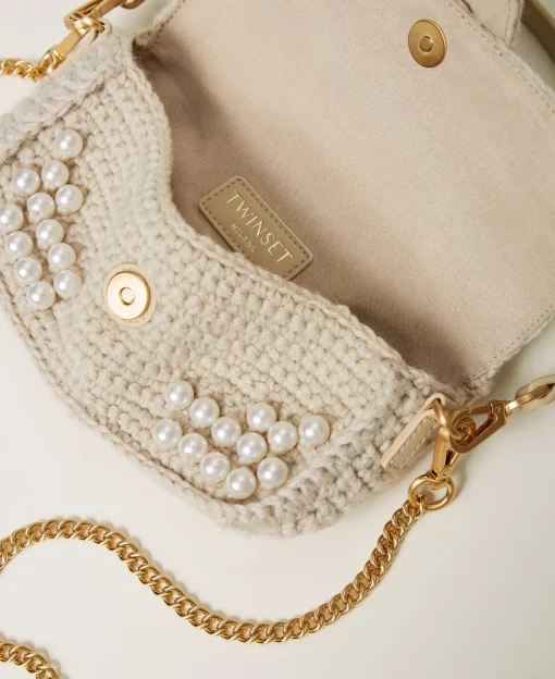Petit Sac à Bandoulière «Amie» En Crochet Avec Perles