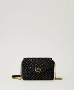 Petit Sac à Bandoulière «Dreamy» En Velours Brodé