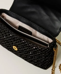 Petit Sac à Bandoulière «Dreamy» En Velours Brodé