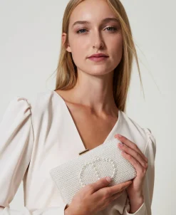 Pochette Avec Perles Et Oval T