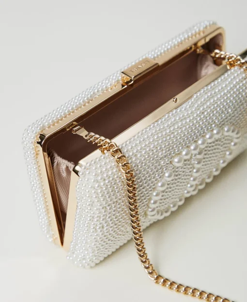 Pochette Avec Perles Et Oval T