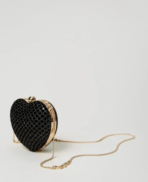 Pochette «Coup De Cœur» En Velours Brodé