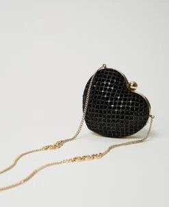 Pochette «Coup De Cœur» En Velours Brodé