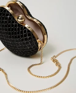 Pochette «Coup De Cœur» En Velours Brodé
