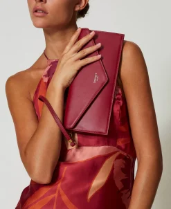 Pochette En Cuir Avec Logo