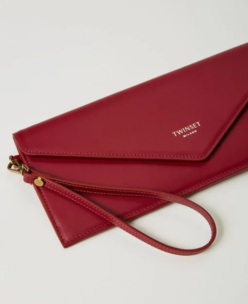 Pochette En Cuir Avec Logo