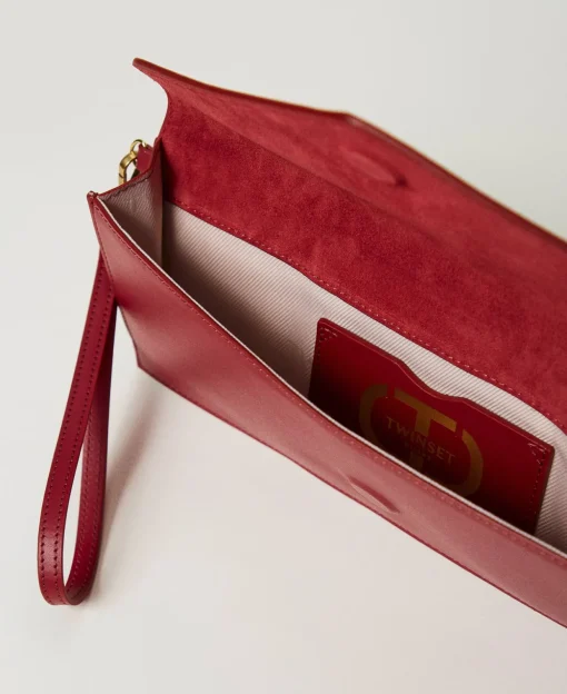 Pochette En Cuir Avec Logo
