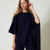 Poncho Asymétrique En Maille