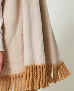 Poncho Chiné Avec Franges