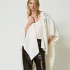 Poncho En Maille Avec Broderies