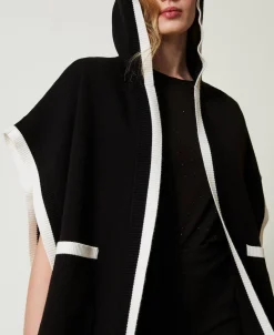 Poncho En Maille Avec Poches