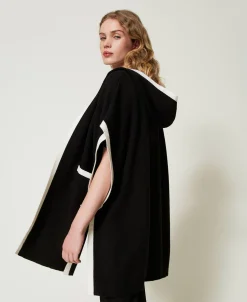 Poncho En Maille Avec Poches