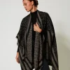 Poncho Jacquard Avec Logo