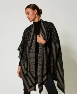 Poncho Jacquard Avec Logo