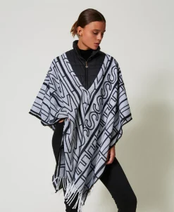 Poncho Jacquard Avec Logo