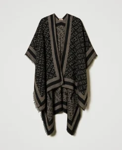 Poncho Jacquard Avec Logo