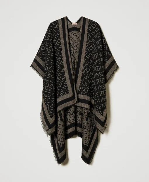 Poncho Jacquard Avec Logo