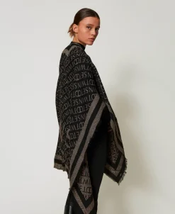 Poncho Jacquard Avec Logo