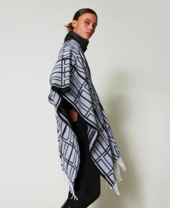 Poncho Jacquard Avec Logo