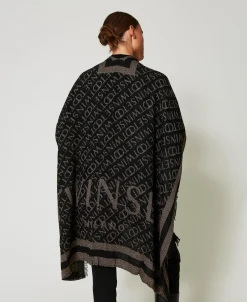 Poncho Jacquard Avec Logo