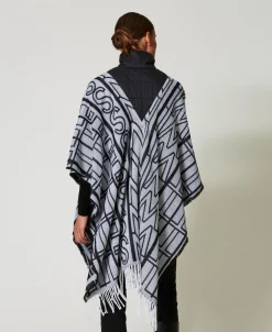 Poncho Jacquard Avec Logo