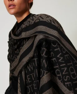 Poncho Jacquard Avec Logo