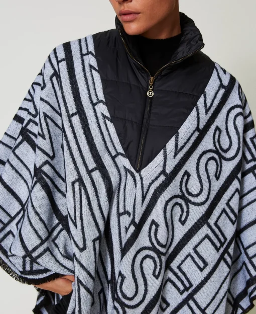 Poncho Jacquard Avec Logo