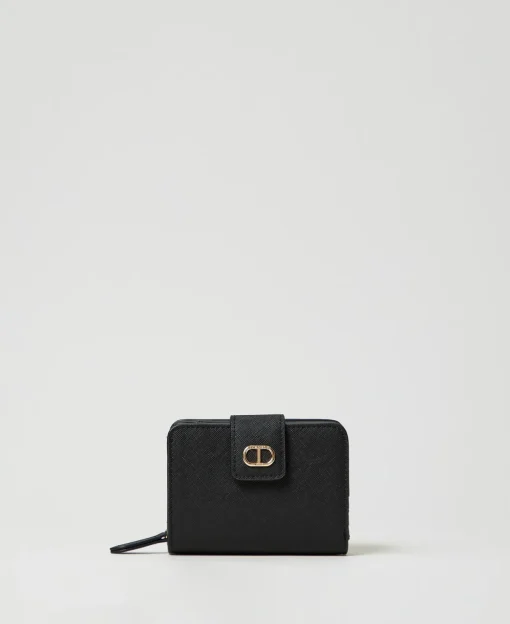 Portefeuille Avec Fermeture éclair Et Bouton Oval T